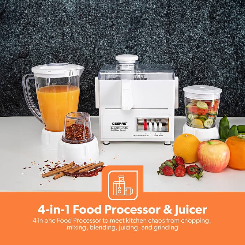 GEEPAS 4-in-1 Super 600W Multi-functional Blender 0