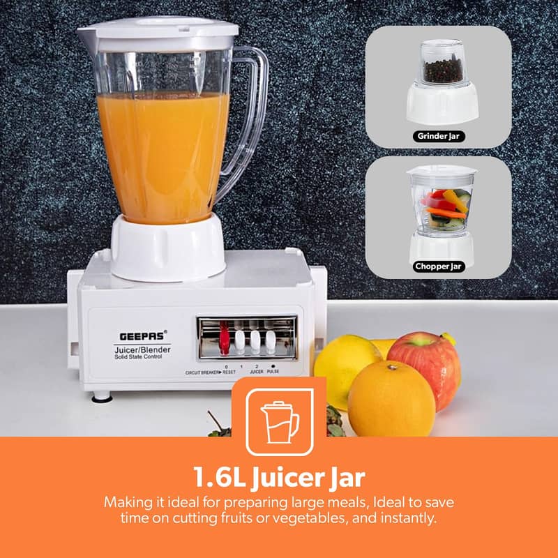 GEEPAS 4-in-1 Super 600W Multi-functional Blender 1