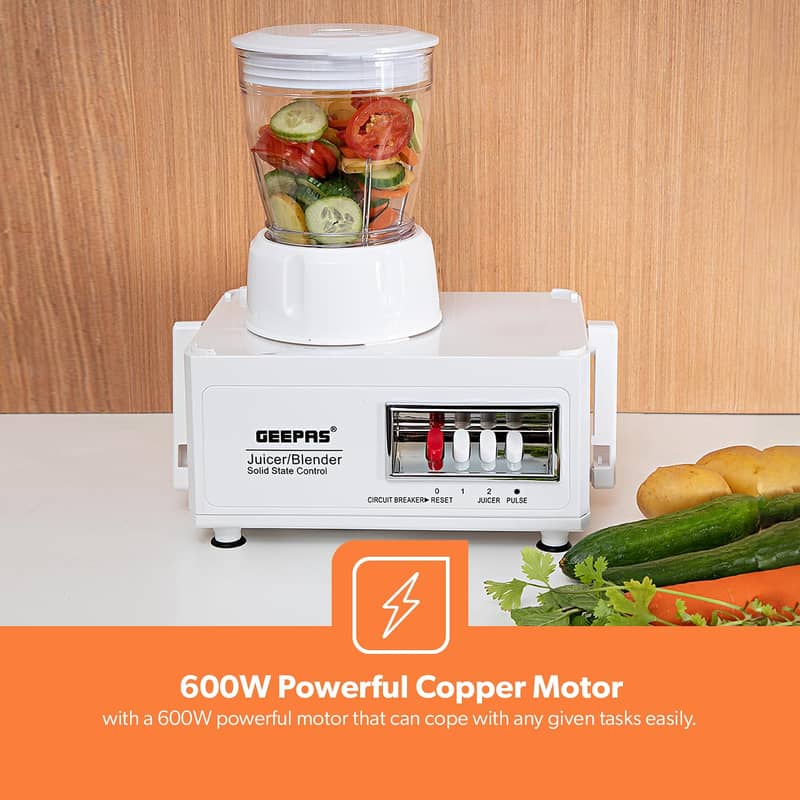 GEEPAS 4-in-1 Super 600W Multi-functional Blender 4