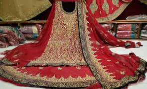 Bridal sharara in red color