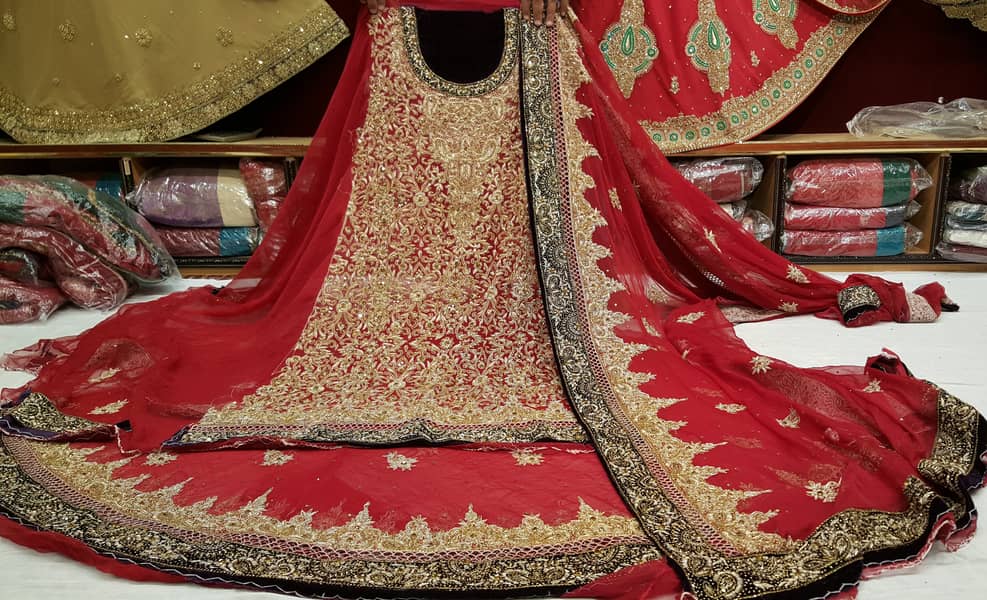 Bridal sharara in red color 0