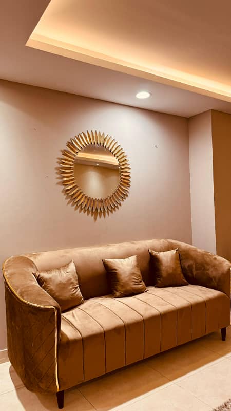 Daily Basis fully luxurious 3bed Hotel Apartments Available Gold Crest apartment DHA LAHORE 9