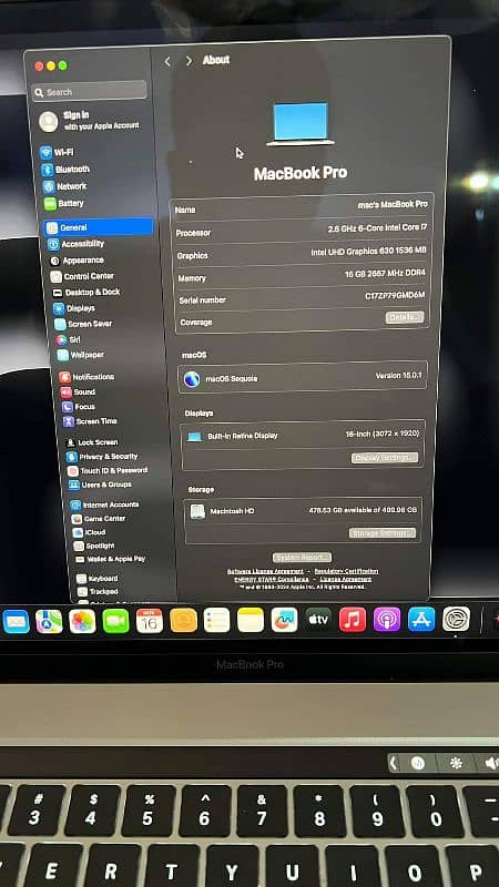 MACBOOK PRO 2019 (16'' INCHES) A2141 (SYSTEM MODEL) 9