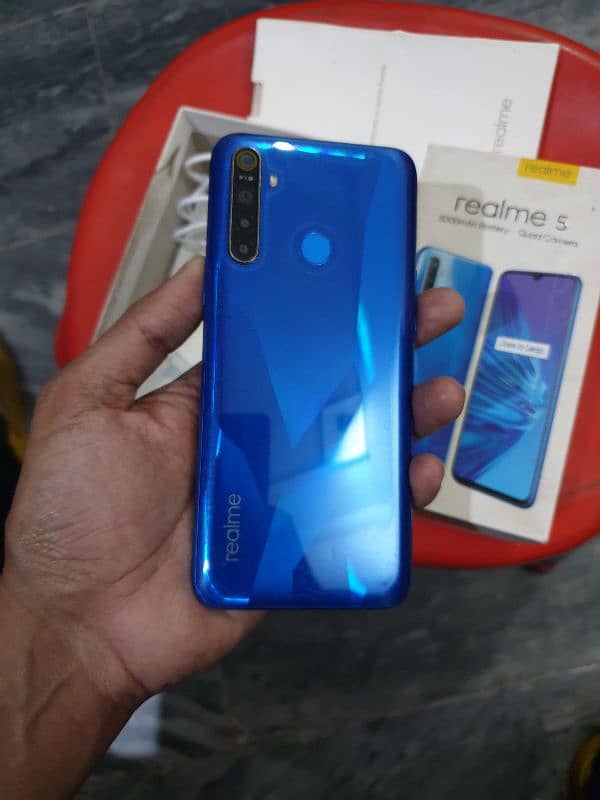 Realme 5 4-64 Official PTA Complete Box Sale/Exchange 3