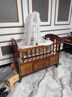 baby double cot bed with swing