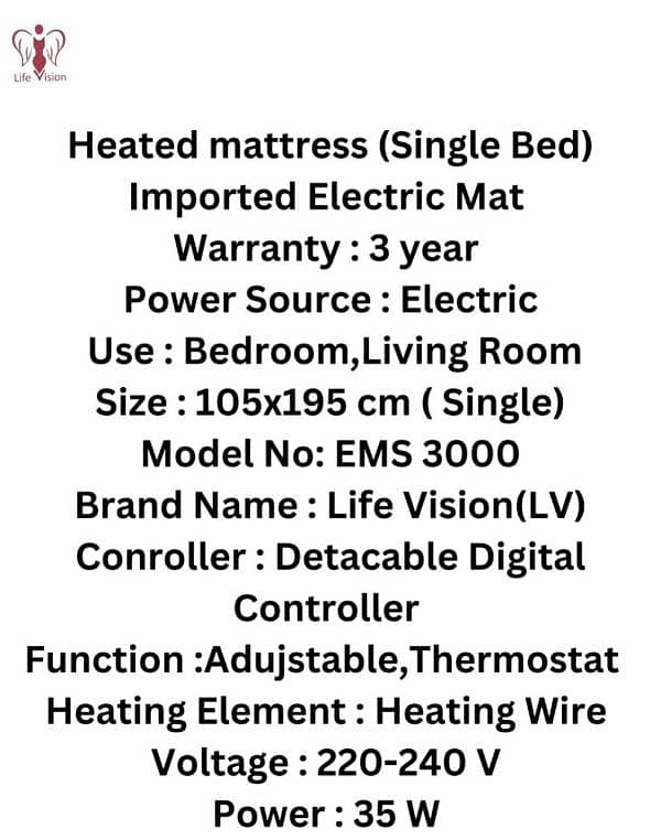 Electric Heating Blanket For Double Bed size160cmx195cm for winters 8