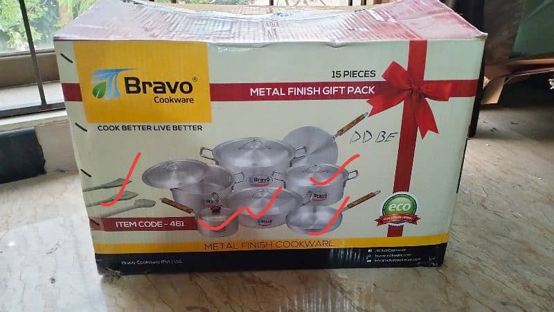 Bravo metal finish cookware 0