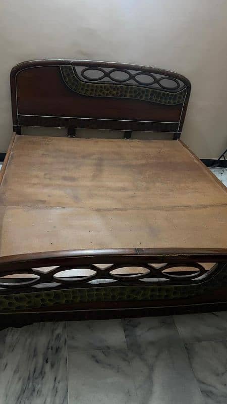 Two double bed wooden main for sale 1