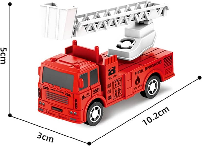 4x Fire Engine Toys Vehicles Building Set Early Learning Educational 1