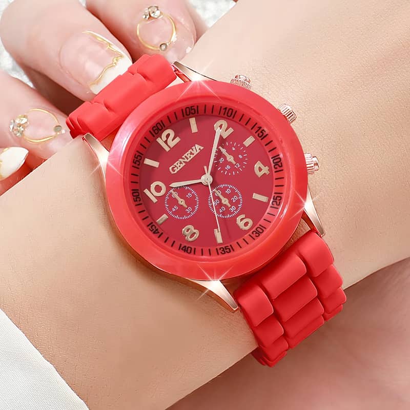 5 Piece set Fashion Women Quartz Watch Wristwatch Jewelry Set 11