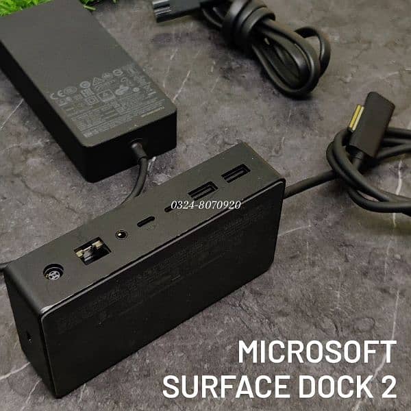 Microsoft Surface Dock 2 Laptop Studio Go book Pro 1 3 4 9 X 4k usb c 1