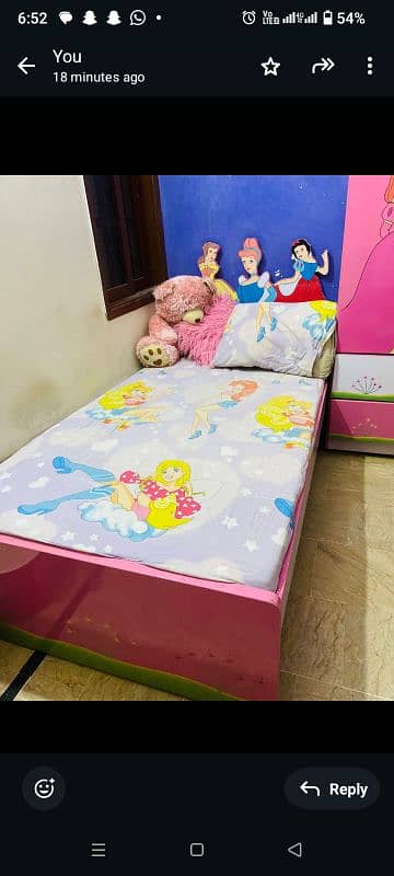 kids boy and girl bedroom set with cupboard and without matress 2