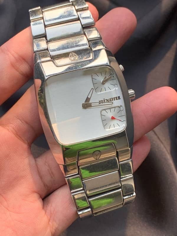 Nixon The Banks Silver colored/Steel Men’s Original Dual Time Watch 1