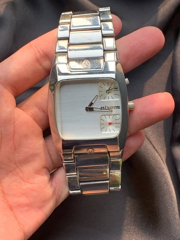 Nixon The Banks Silver colored/Steel Men’s Original Dual Time Watch 2