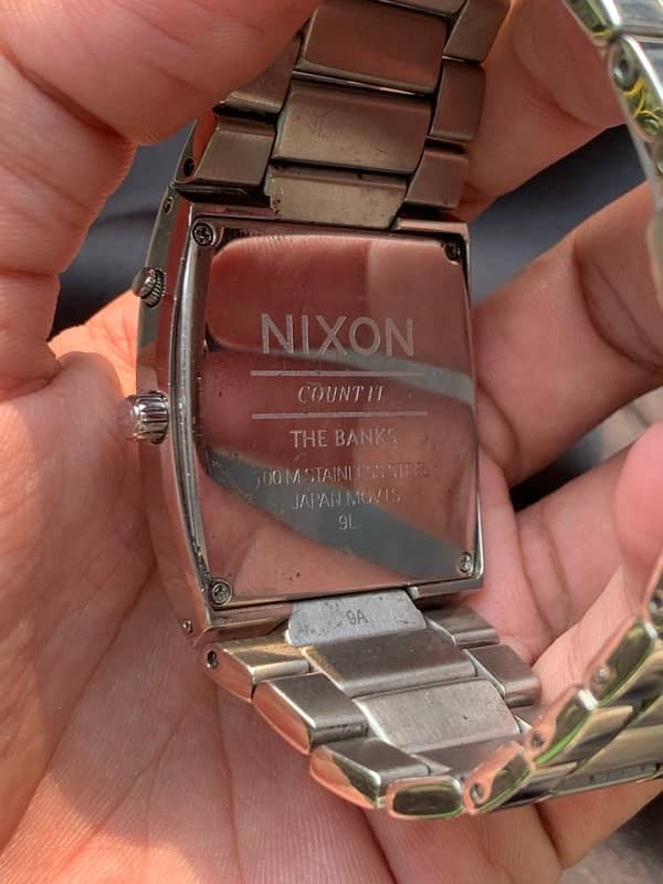 Nixon The Banks Silver colored/Steel Men’s Original Dual Time Watch 4