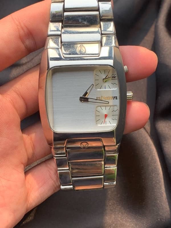 Nixon The Banks Silver colored/Steel Men’s Original Dual Time Watch 10