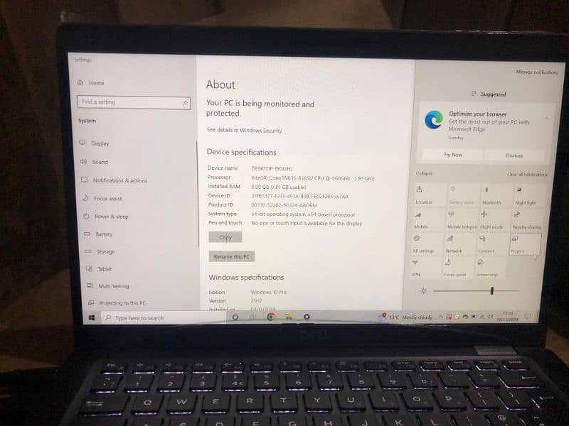 Laptop Dell 8th Gen Full genuine fresh piece new 8gb 256gb 2