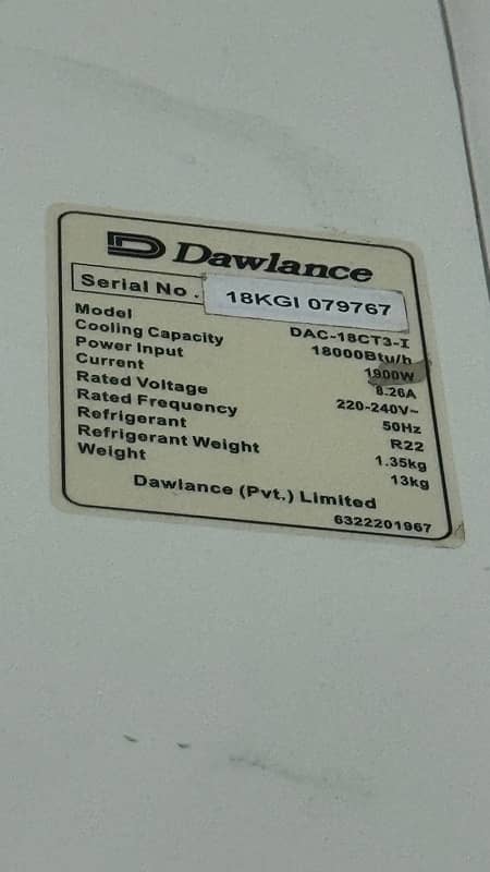 Dawlance Split AC 1.5 Ton 4