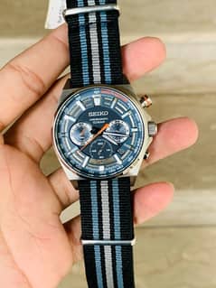 Seiko Chronograph Quartz Blue Dial Men's Watch SSB409P1