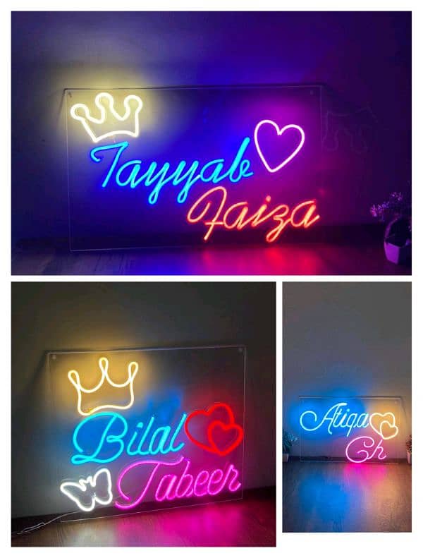 Neon Sign for Wall Decore, Custom Design Neon Sign Board, Home Lights 8