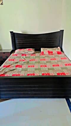 Bed with side tables And mattress//Bed Set// King Size Bed//