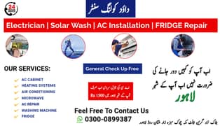 Electrician near me, AC services near me, Solar wash, Fridge Repair