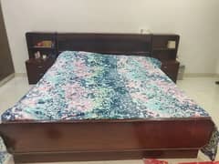 bed set - double bed - wooden bed wih side table - dressing table sale