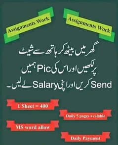 Ms word online assignment typing work available without investment