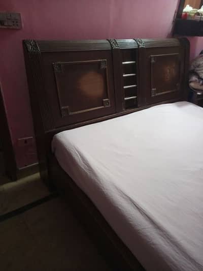 wooden bed