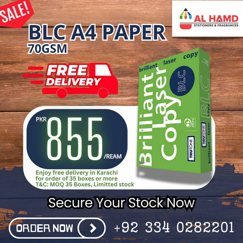 BLC A4 Paper 70 gsm 0