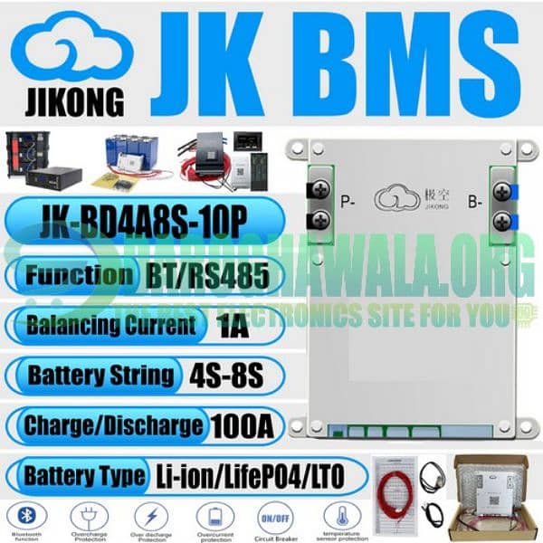 JK BMS 4S to 8S 100Ah Smart BMS Universal BMS 0