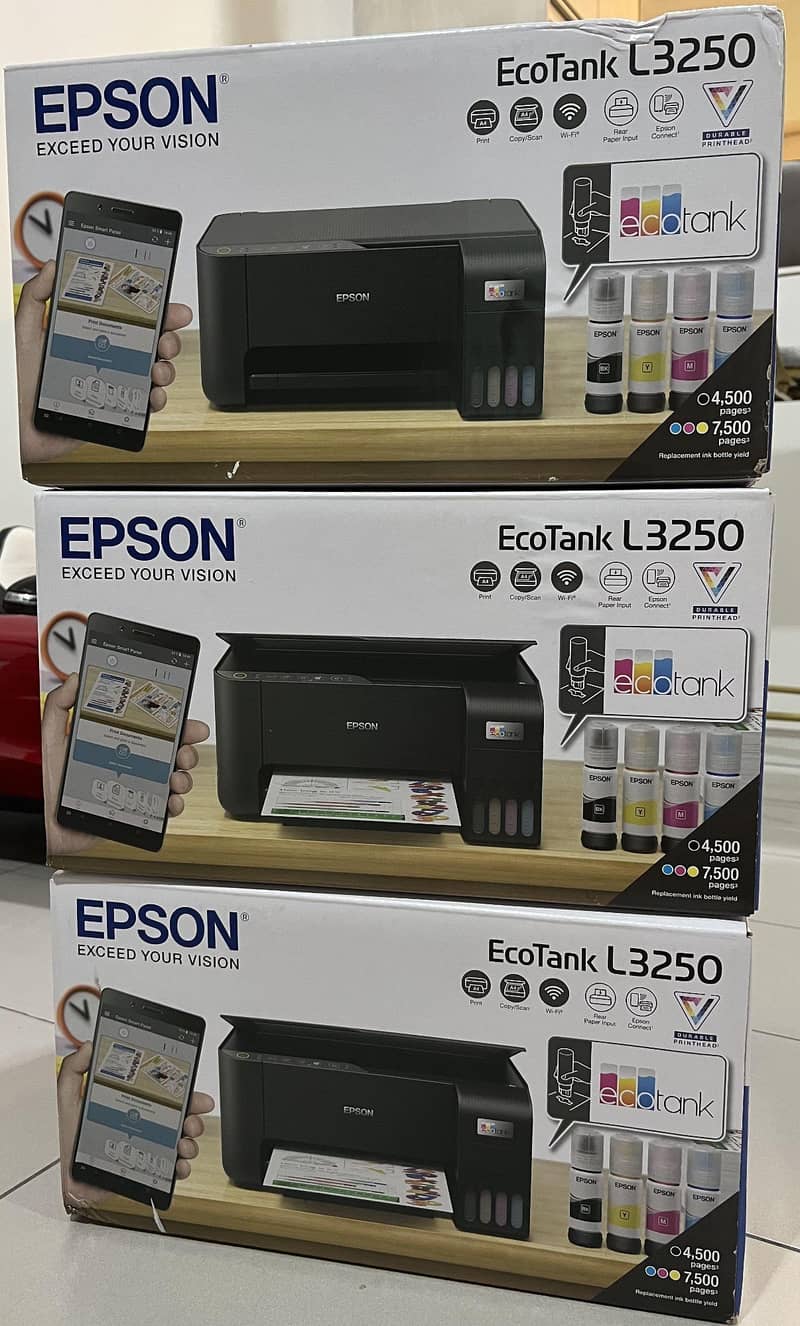 Epson L3250 Wi-Fi All-in-One Ink Tank Color Photocopy Printer For Sale 0