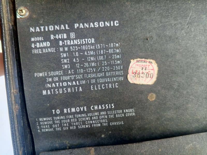 Radio National Panasonic 4 band 8