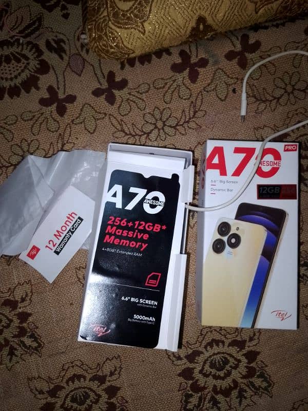 Itel A70 Pro,, 4+8/256gb,,, (Only exchange with new models) 14