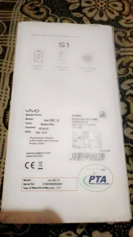 Rs28000 Vivo S1 All ok no any fault. only Panel Change. 8GB/256GB Memory 1