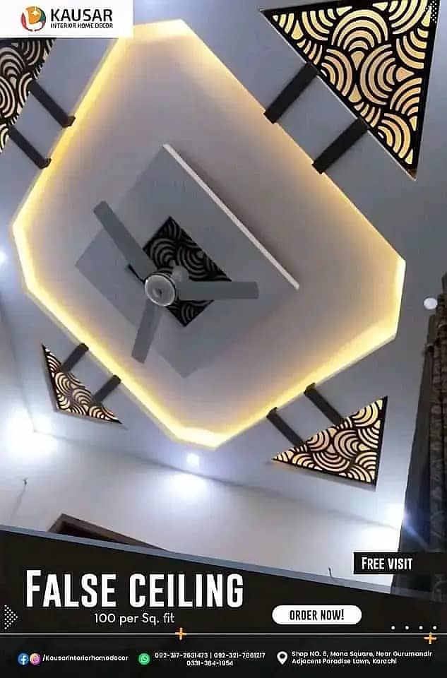 false ceiling new fancy designs, gypsum sheets 2 by 2, 4