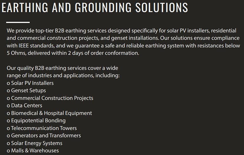 Grounding and earthing solutions Pakistan  Best price earthing 14