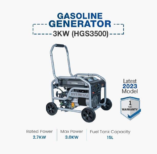 Hyundai Generator 3kVA-HGS3500-(korean brand) 0