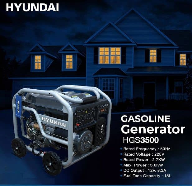 Hyundai Generator 3kVA-HGS3500-(korean brand) 1