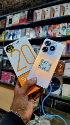 Tecno spark 20c 4+4 128 full box 10 month warranty