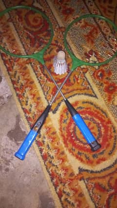 racket shatl and bat good condition