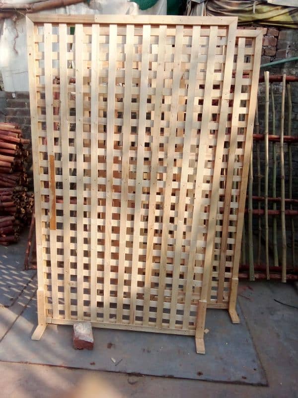 wood frame used like partition 2