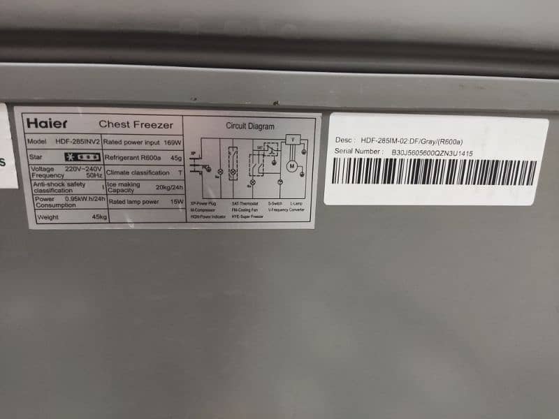 Haier freezer inverter 0