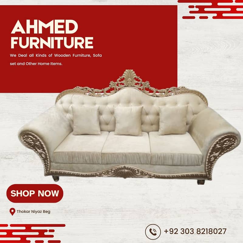 sofa set | L shape sofa | Wooden sofa | Velvet sofa | Luxury sofa 0