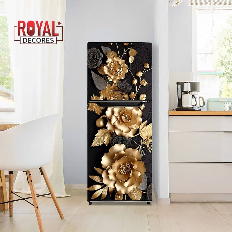 Royal Fridge Sticker, Door Wrap, Waterproof, Self-adhesive PVC/Vinyl 7