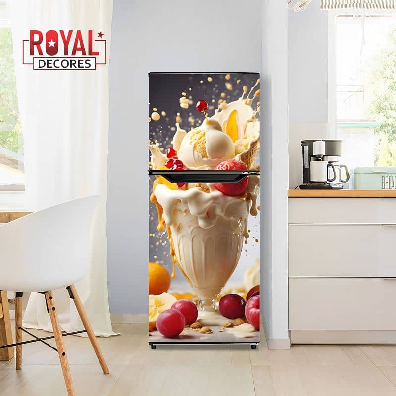 Royal Fridge Sticker, Door Wrap, Waterproof, Self-adhesive PVC/Vinyl 10