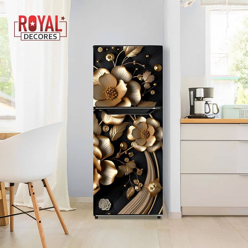 Royal Fridge Sticker, Door Wrap, Waterproof, Self-adhesive PVC/Vinyl 12