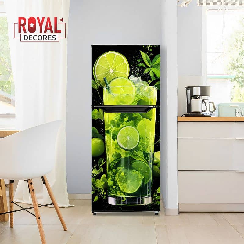 Royal Fridge Sticker, Door Wrap, Waterproof, Self-adhesive PVC/Vinyl 14