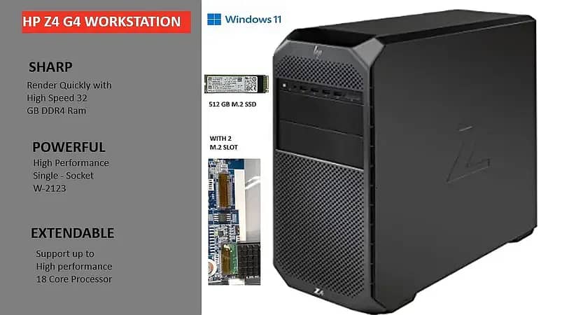 Hp Z4 G4 Workstation Intel -Xeon W-2123 0