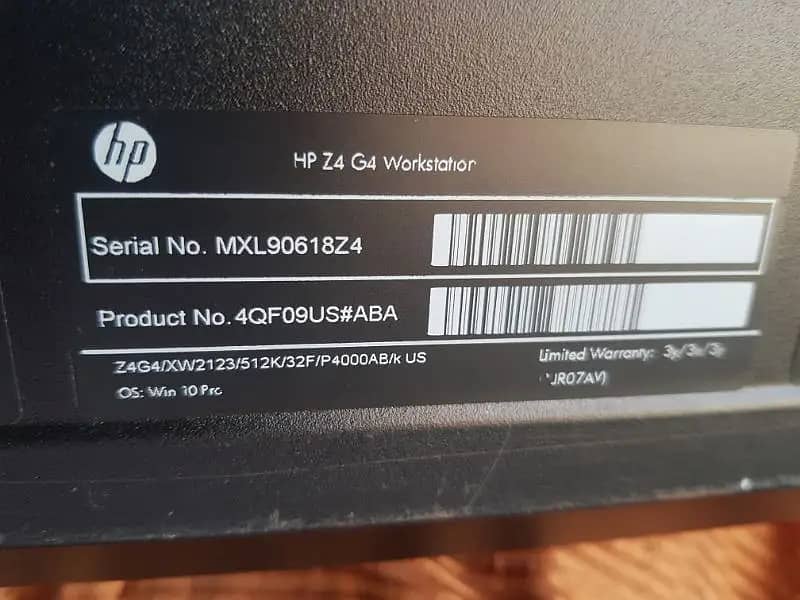 Hp Z4 G4 Workstation Intel -Xeon W-2123 5